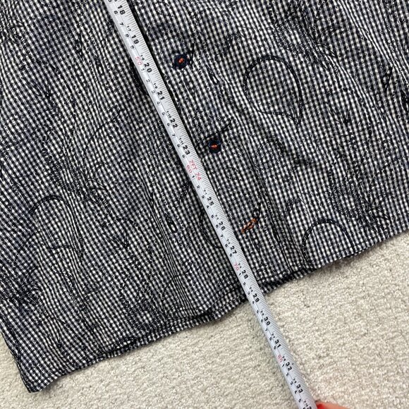 Mens Au Noir Gingham Abstract Doodle Paisley Button-up dress shirt Men Size 3 - Picture 8 of 14